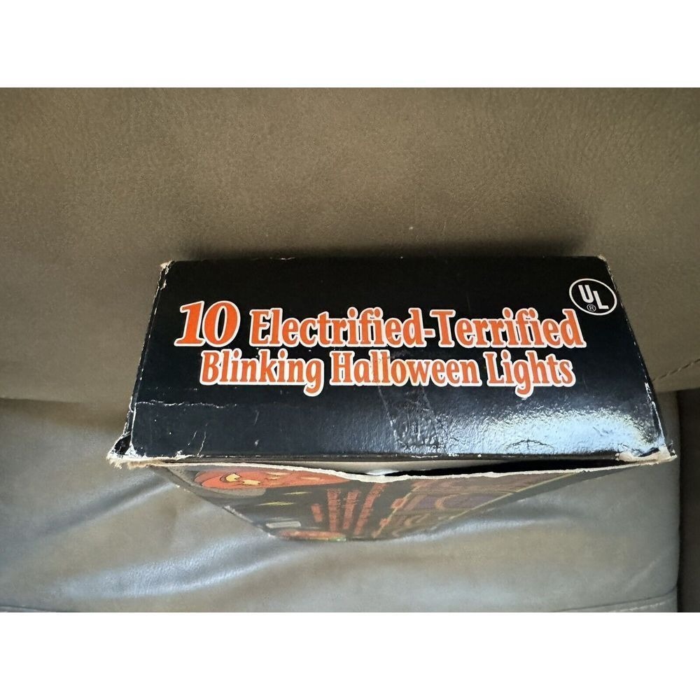 Electrified-Terrified Blinking Halloween Lights - White and Orange - Picture 5 of 5